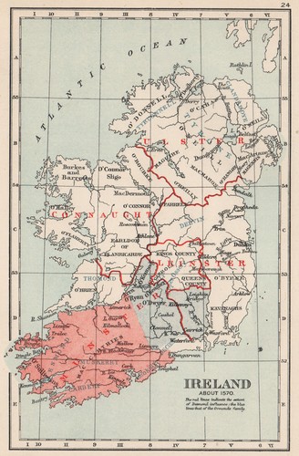 Irland 1570 karte showing - 1570.,