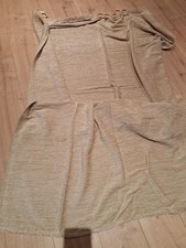 1x Thermogardine, Vorhang, Chenille, Beige, Kräuselband, Ringe, Super Zustand 