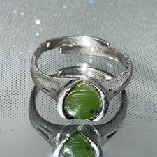 925 Silber Ring,grüner Stein