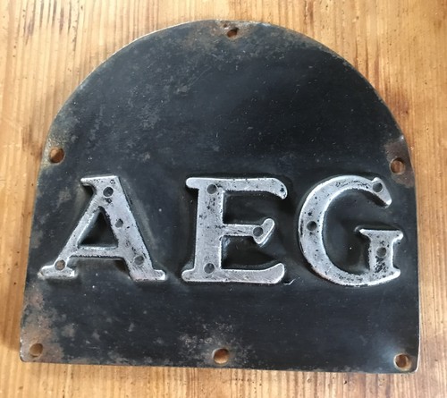Altes eisen aeg firmenschild - altes,