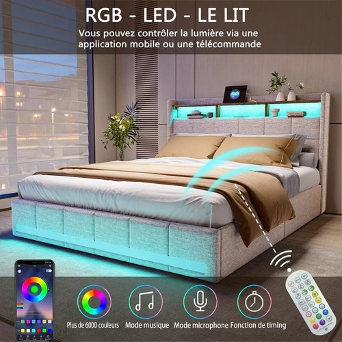 Klappbett mit led container - klappbett, led-container
