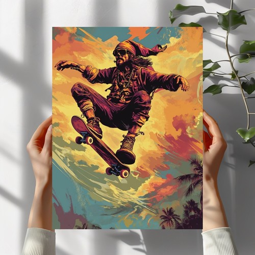 Piraten skateboard poster - piraten,