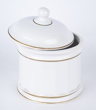 Siekera Keramik Vintage Porzellan Vorratsdose Aufbewahrungsdose Weiß Goldrand