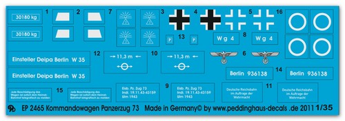 Peddinghaus decals 2465 - 1/35,