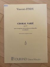 Vincent d‘Indy: Choral Varié Opus 55, für Altsaxophon und Klavier