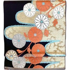 5200# Japanischer Vintage Fukuro Obi Gürtel Kimono Stoff Seide traditionell s...