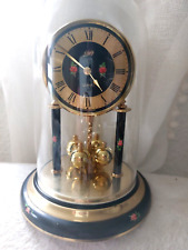 Große Alte Schatz Drehpendeluhr Jahresuhr mit Kunststoffdom Kaminuhr