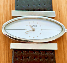 ALFEX, Vintage Damenuhr, 80er Jahre, lederband. Top