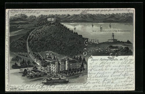 Mondschein lithographie berg - mondschein-lithographie, /