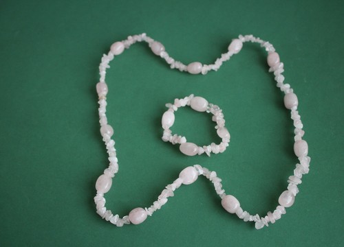 Schmuckset rosenquarz armband - schmuckset,