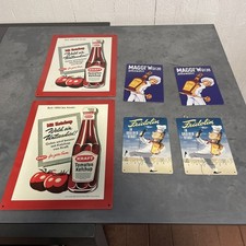 Blechschild Kraft Tomatenketchup Sonderauflage 2008, Konvolut 6 Blechschilder.