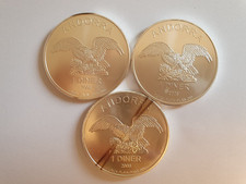 Andorra Eagl, 3 x 1 Diner 2008, je 1 Unze Feinsilber, .999