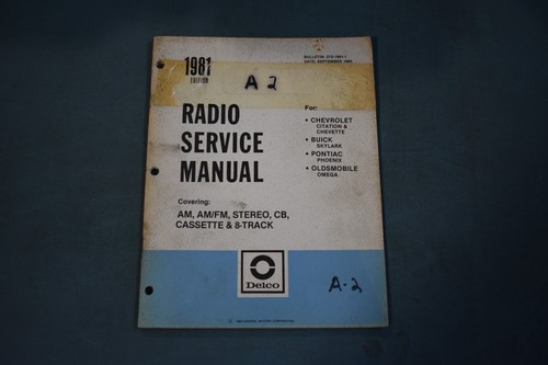1981 delco radio service - 1981,