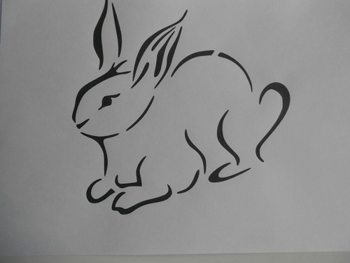 Schablone hase2 auf - hase2,