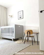 Hochwertiges Babybett Kinderbett 140 x 70 cm * inkl. Lattenrost * hellgrau