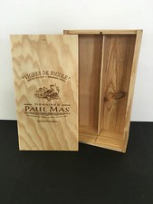 Weinkiste Holz 2er Kiste Deko Wein Shabby Chateau Regal  "Domaines Paul Mas"
