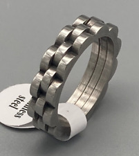 Ring Edelstahl 6mm breit massiv Damen Herren Größe 52 bis 67