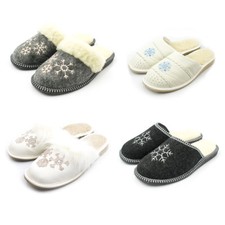 ✅ Damen Filz Leder Hausschuhe gefüttert Winter Pantoffeln Schafwolle Schaffell