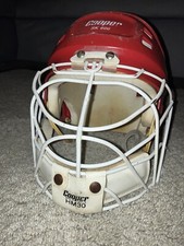 Vintage Cooper SK 600 Goalie Helm mit original HM 30 Cooper „Tretjak“Gitter