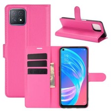 Handyhülle Schutz Case für Oppo A72 5G A73 5G Flip Cover Tasche Etuis Rosa Neu
