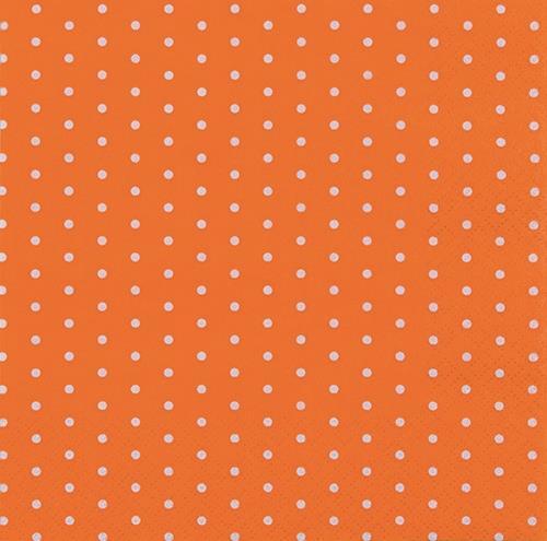 Servietten mini dots orange - 20,