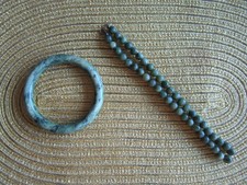 Jade Nephrit Armreif und Kette