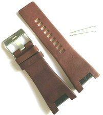 DIESEL Original Ersatzband Lederband Lederarmband DZ1273 Uhrband Braun 32 mm