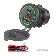 High Power Dual USB C Steckdose 12V/24V PD USB Einbau Buchse KFZ Ladegeräte 45W
