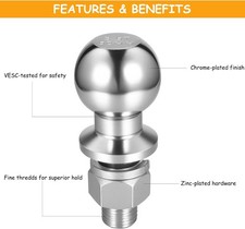 3500kg Kugelkopf Anhängerkupplung AHK Ackerschiene Kupplung Kupplungskugel 50mm