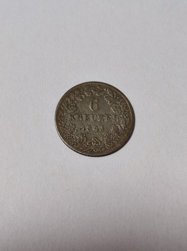 Baden kreuzer 1843 silber375 - baden,
