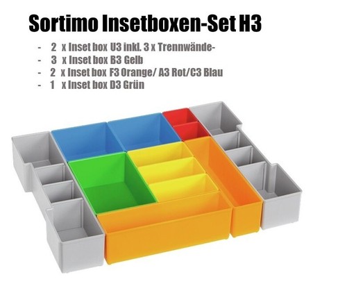 Insetboxen für sortimo - insetboxen, h3