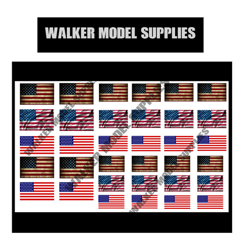 Ww2 amerikanische flaggen - 1/72,