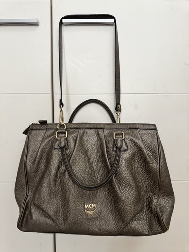 Mcm two way grey leather - mcm,
