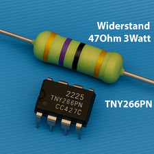 TNY266PN + Widerstand 47 Ohm 3 Watt Reparaturset AEG Bosch DIP-7 9,5W