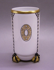 ART DECO PORZELLANVASE, AUF