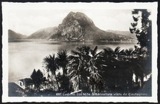 Lugano col M. te. S. Salvatore visto da Castagnola - mit dem Monte San Salvatore