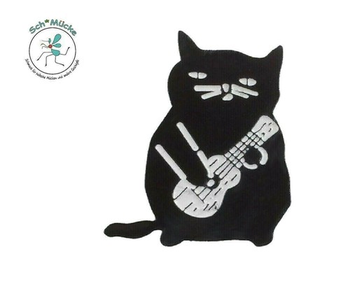 Anstecker kater anime - anstecker, gitarre