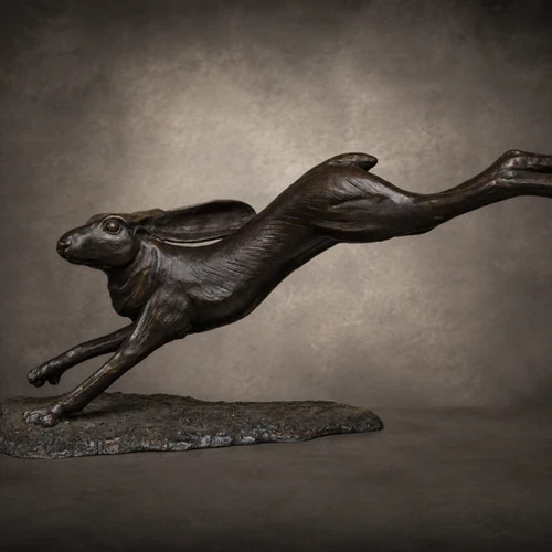 Bronze hase skulptur - bronze, heißguss