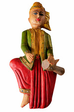 43cm - Alte Wandfigur aus