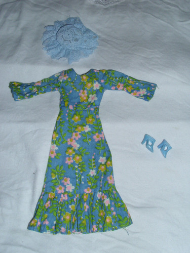 70er barbie blumen kleid - blumen,