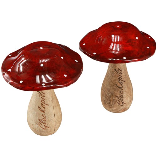 Deko fliegenpilz aus holz für - deko,