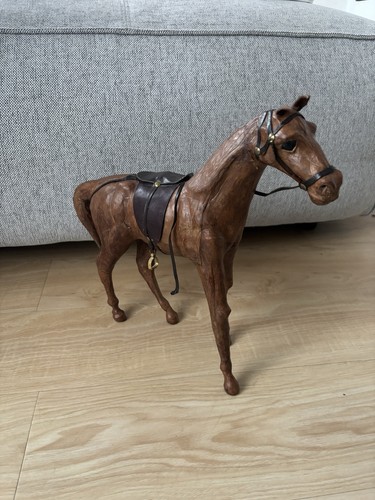 Pferd figur vintage - leder, holz