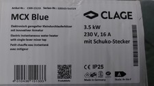 CLAGE MCX Blue Kleindurchlauferhitzer mit innovativer Armatur, mit SchukoStecker