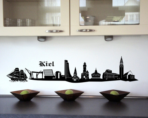 Wandtattoo kiel skyline - wandtattoo,