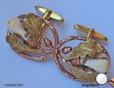 Manschetten knöpfe in 14 Kt 585 Gold mit Grandl Tracht Trachten Herren 