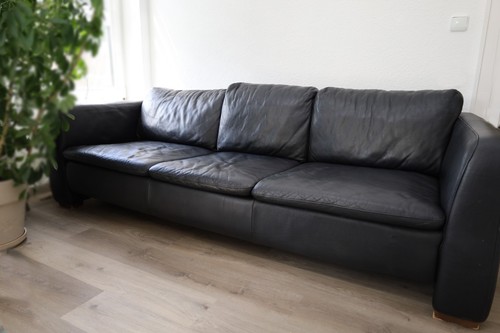 Ledersofa gebraucht schwarz - gebraucht,