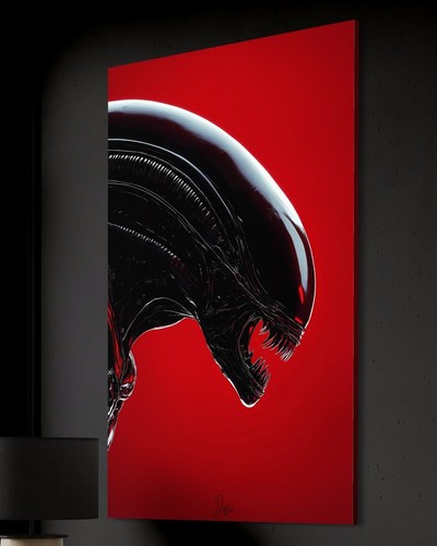 Alien leinwand bild wandbild - alien,