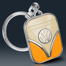 VW Bulli T1 Schlüsselanhänger | ORANGE Metall | Volkswagen Lizenzware | Retro