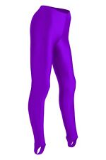Damen Leggings mit Steg Lila Voltigierhose elastisch shiny stretch Sporthose