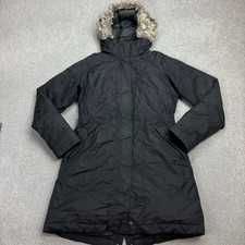 North Face Jacke Damen Medium Schwarz Gänsedaunen Artic Parka Kapuze Mantel...